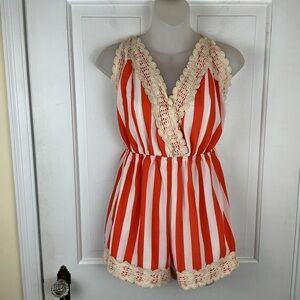Illa Illa Crochet Striped Romper